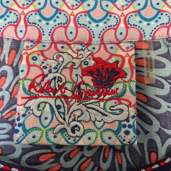 Robert Graham Blue and Purple Blouse - Picture 2 of 4